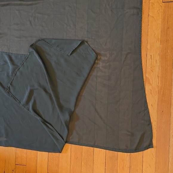 Windsor, "Arrived In Style," Chiffon Sheer Kimono, Olive, EUC, S, 39" L x 43" W - Picture 5 of 6